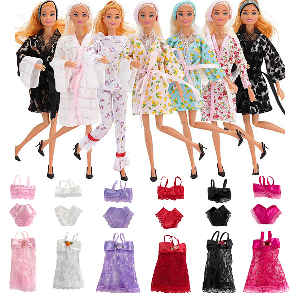 11.5 In Dolls Accessories 1/6 Babi Doll Clothes Pajamas Lingerie Nightwear For BJD Doll Underwear Cl