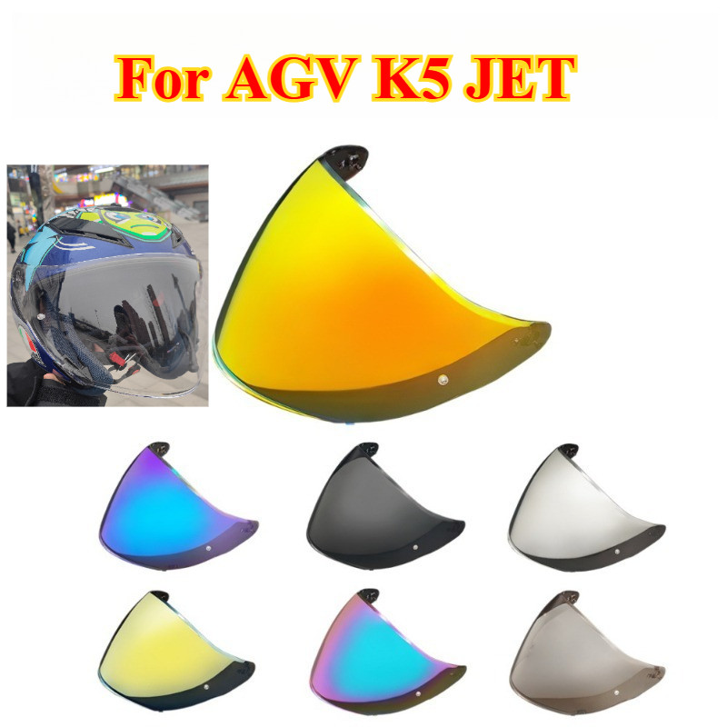 Helmet Visor Suitable For AGV K5 JET Face Shield Visor Windshield Sunshield Anti-UV Helmet Accessori