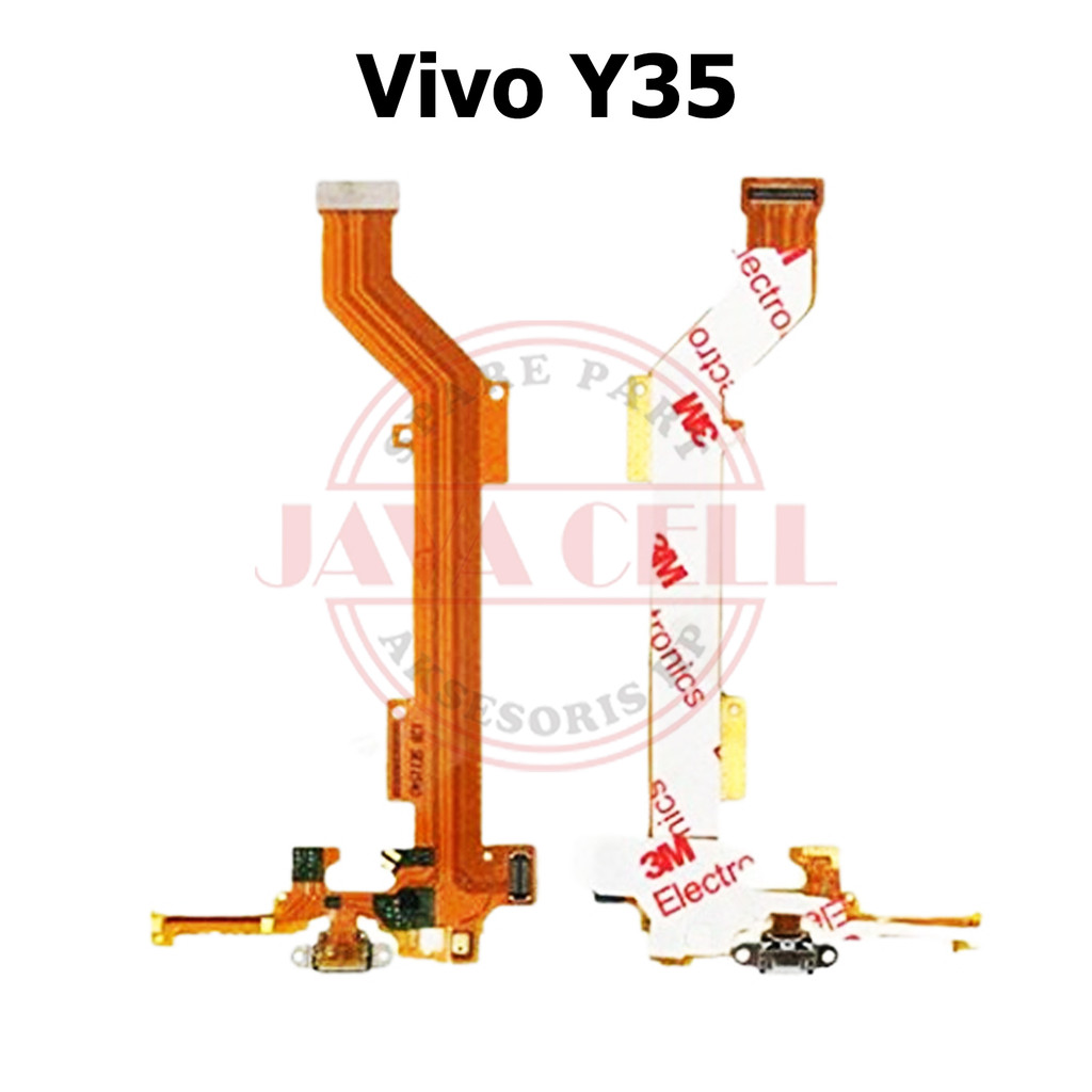 Flexible Fleksibel Konektor Charger + Mic Vivo Y35 Original