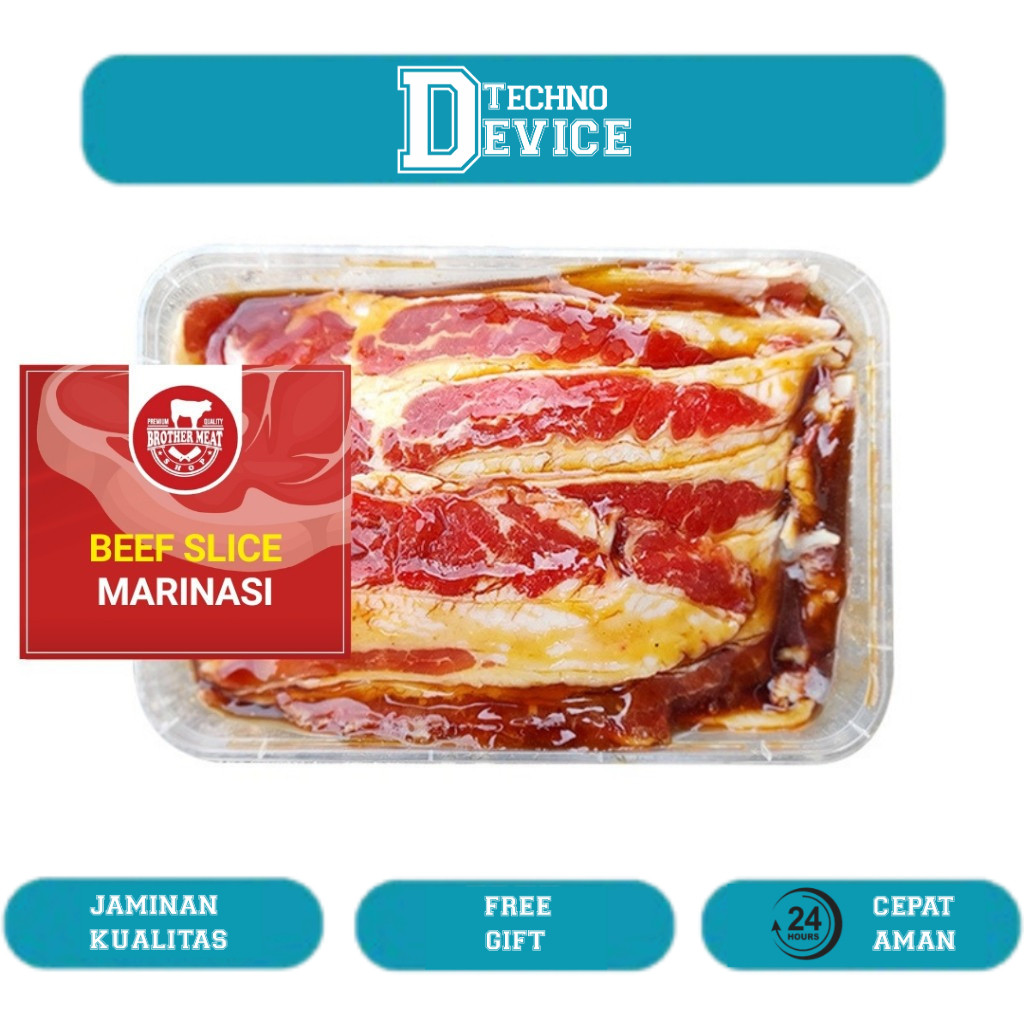 

Beef Slice Marinasi, Daging Sapi dengan Saus Marinasi 500gr - Brothermeatshop