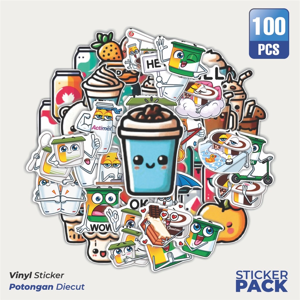 

Super Hemat! 100 PCS Stiker Extd Summer Waterproof Aesthetic- Untuk Laptop, Motor, dan Helm - Paper Stationery Pack