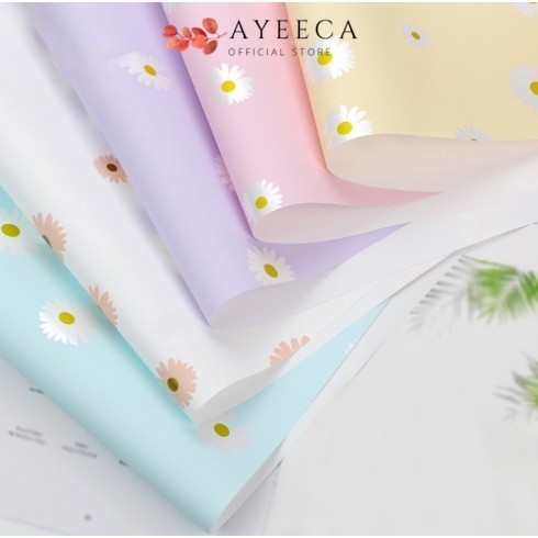 

AYEECA - (5 LEMBAR) - FL20 DAISY Kertas Bunga Paper Buket Motif Bunga Daisy Matahari Aster Florist Cellophane