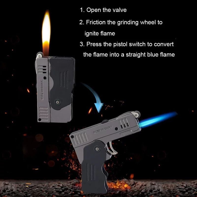 Free Ongkir  korek pistol api 2 / mancis korek transformers api DUA 2 korek pistol mini