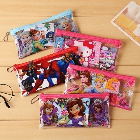 

ACEH. SDM 130896 Tempat Pensil set paket stationery 7in1 - motif cewe