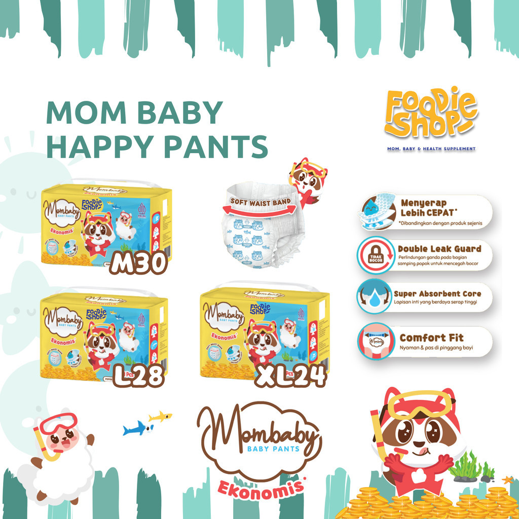 MomBaby Pants Ekonomis M30 | L28 | XL24 | Mom Baby Pants