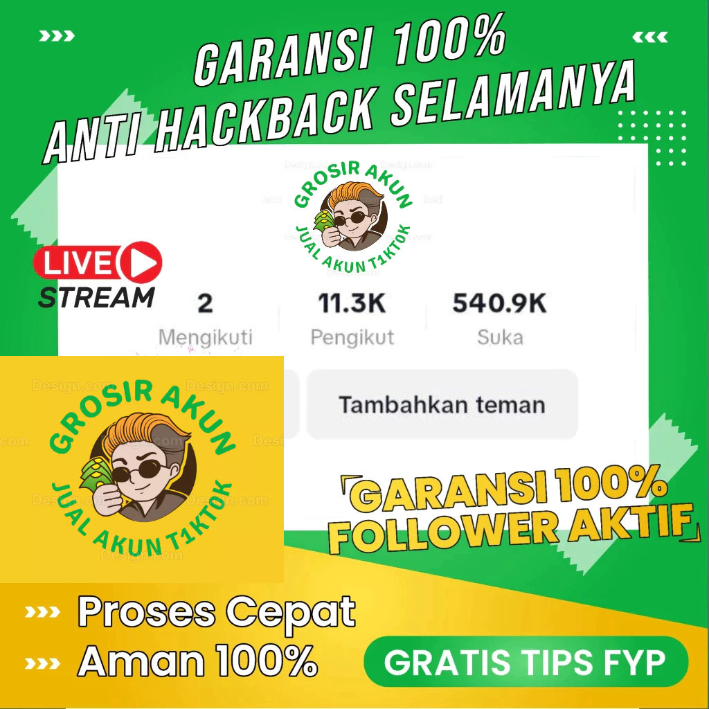 Jual Akun TikTok Murah Sekali Termurah Banget Real Followers Aktif Indonesia Bisa Live Hasil FYP GAR