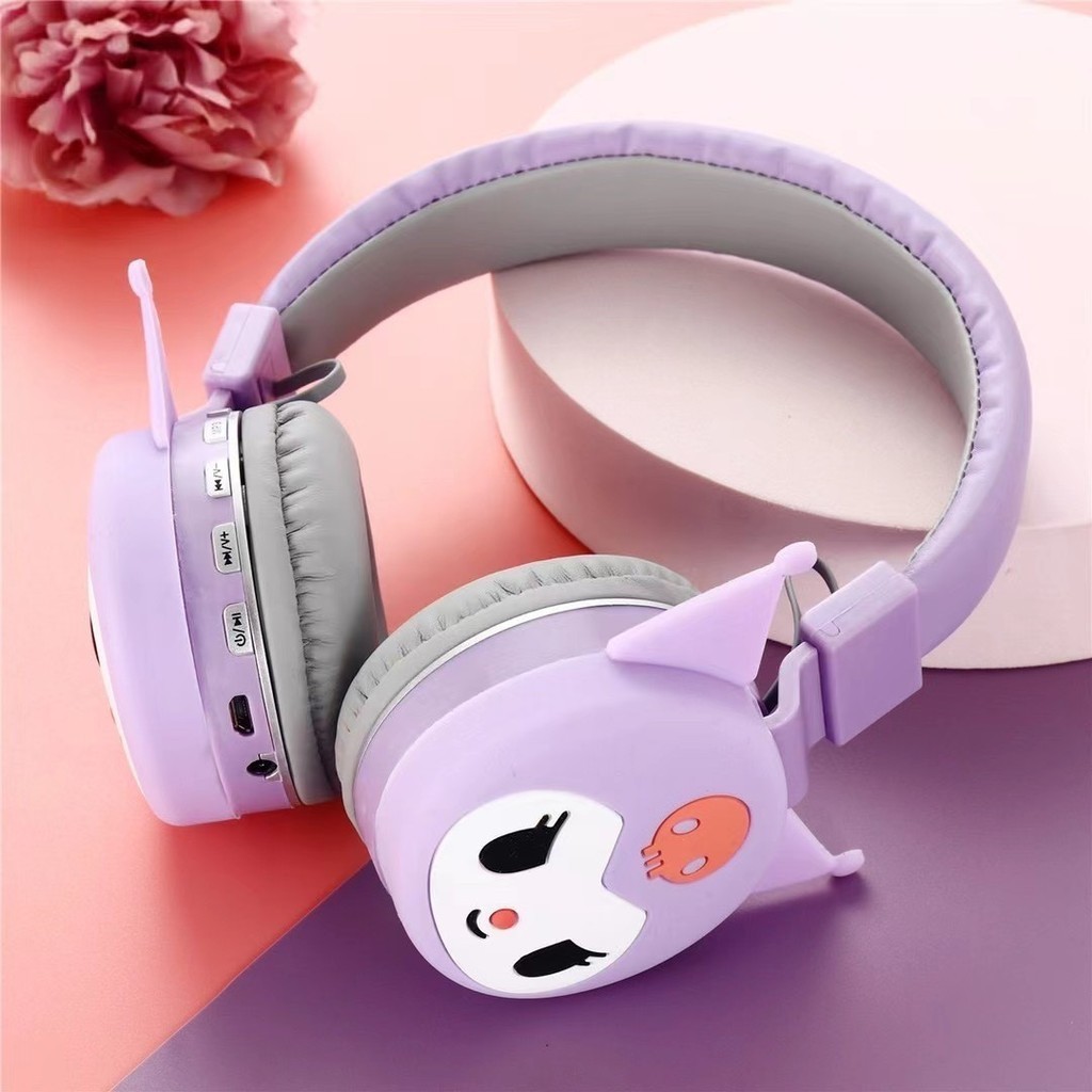 Headphone Headset Hadiah Anak Perempuan Kucing Lucu Dengan Mikrofon Headset Gaming Musik Stereo