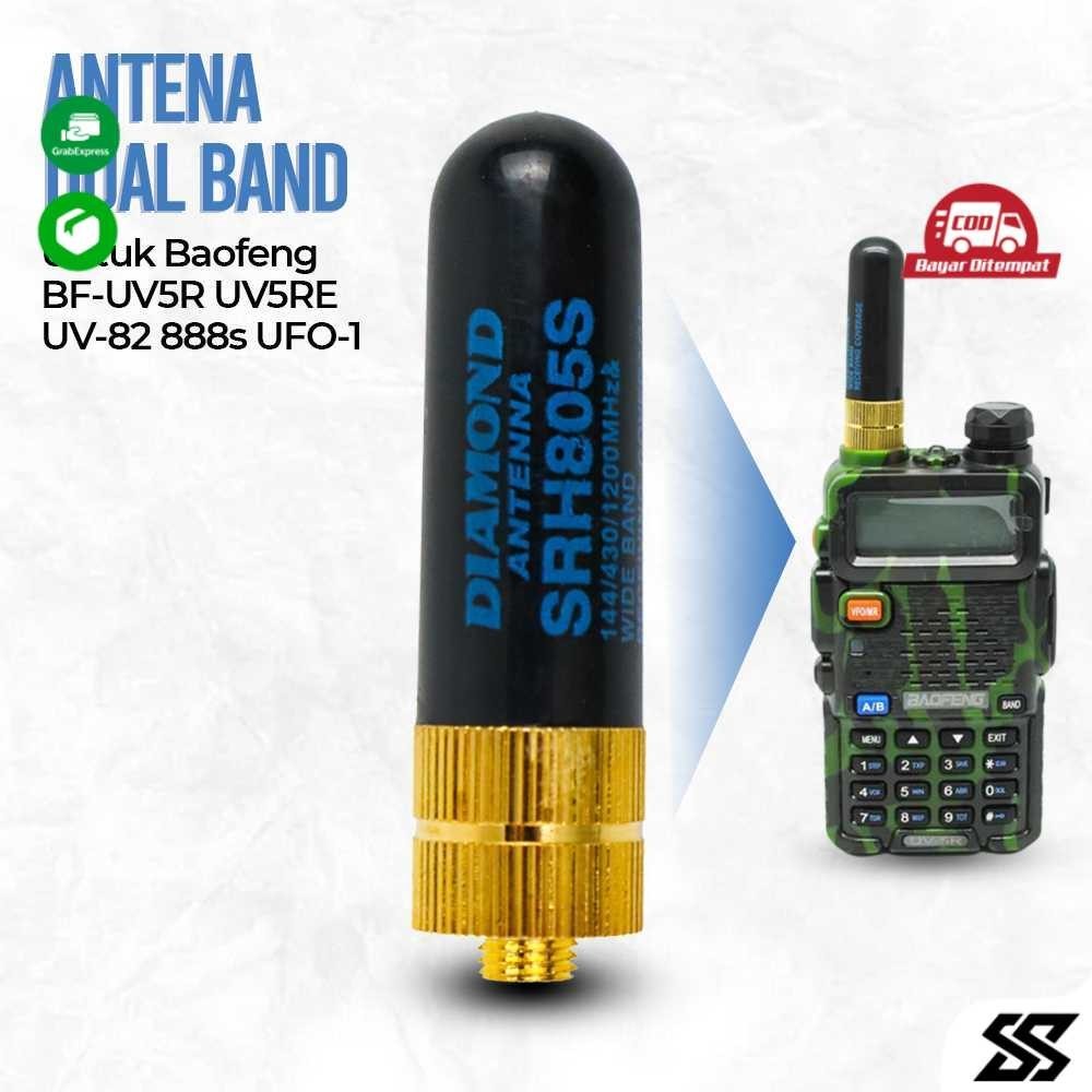 Antena HT Perkuat Sinyal Dual Band Baofeng BF-UV5R BF-UV5RE UV-82 BF-888s UFO-1