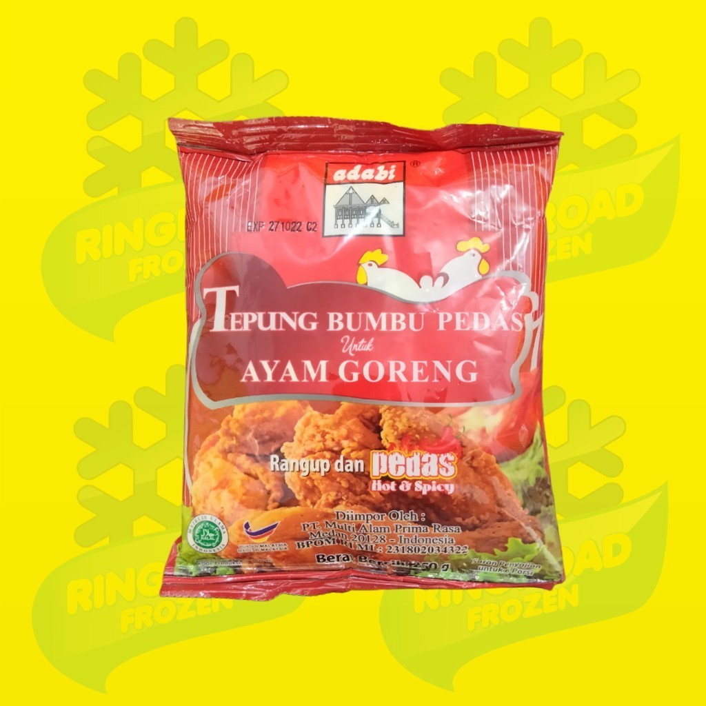 

ADABI TEPUNG AYAM GORENG CRISPY 250 GR - PEDAS