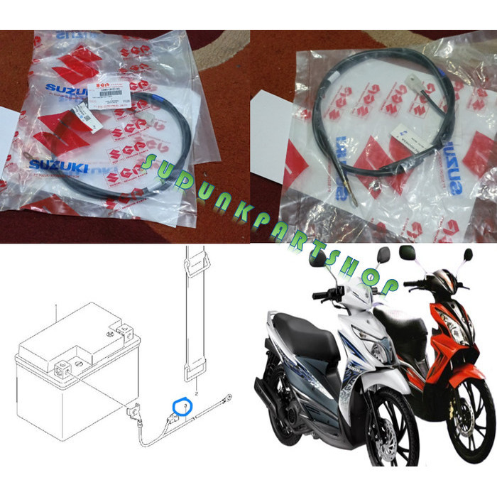 kabel aki kabel wiring aki baterai suzuki skywave 125 original sgp