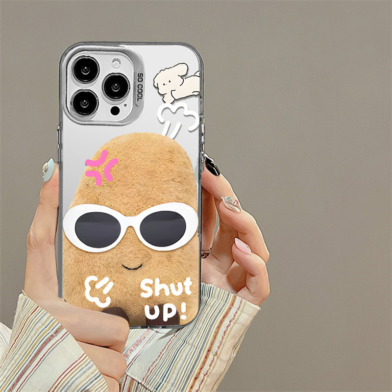 Shinchan yg spseri nyala hard Case Casing Hp Kompatibel Untuk iPhone 11 15 13 14 12 Pro Max XR 7Plus