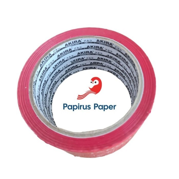 

Lakban Fragile Merah 2 Inch / 45mm x 55 Yard Akira | Isolasi | Selotip | Tape