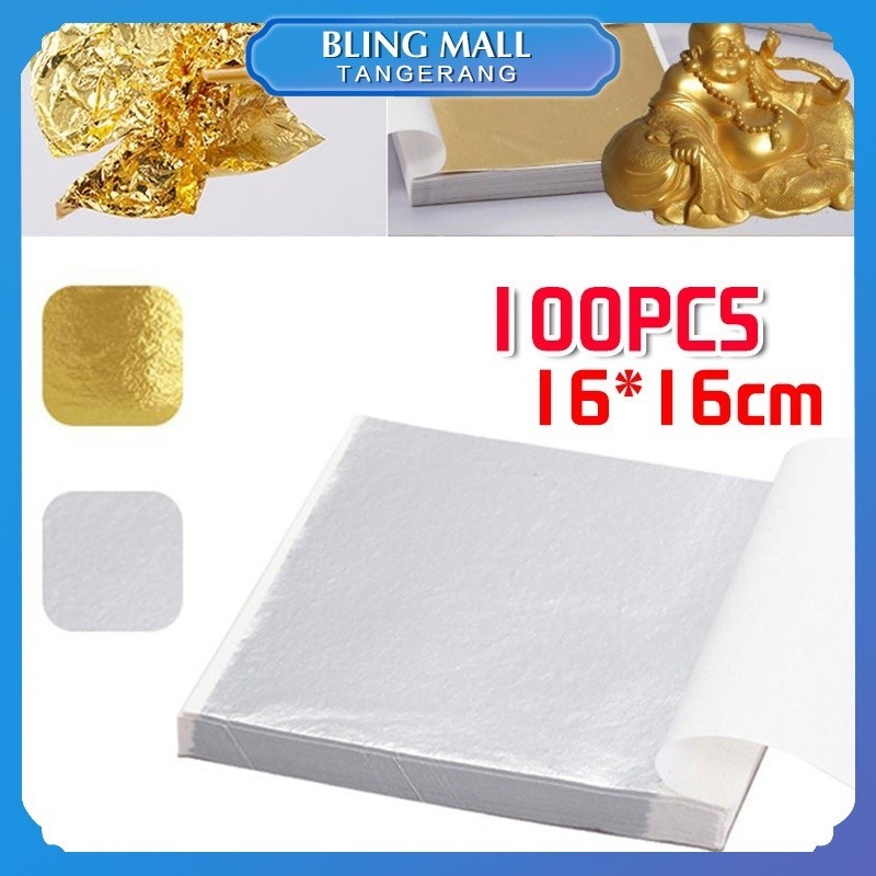

16×16cm Gold Foil / Kertas Foil Emas Imitasi Emas / Kertas Foil Silver 100PCS