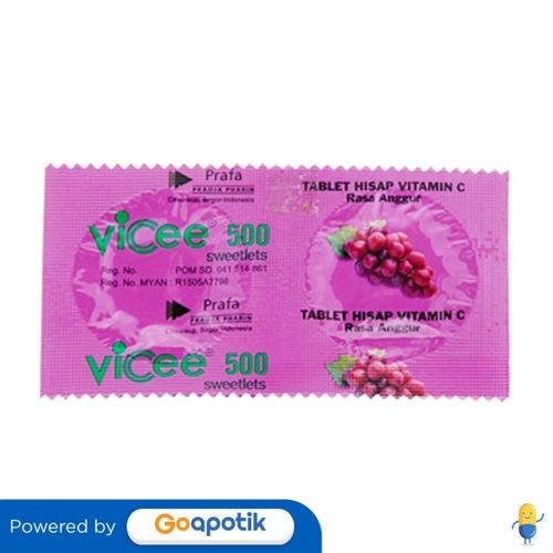 

Vicee 500 Rasa Anggur Strip 2 Tablet