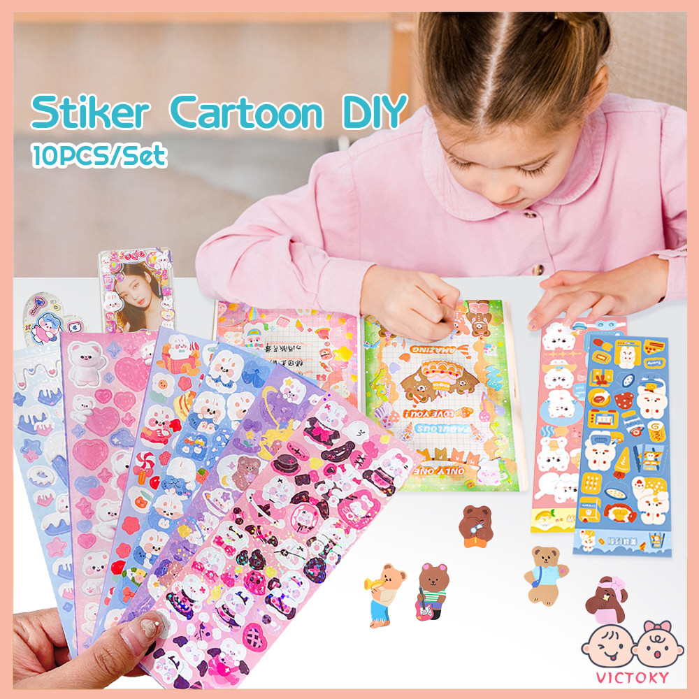 

VICTOKY DIY Diary Sticker Set Funny Cartoon Series Pet