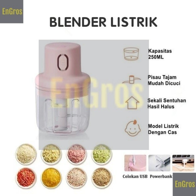 Blender Portable Elektrik Portabel Blender Listrik Portable Electric Tanpa Kabel Chopper Blender Min