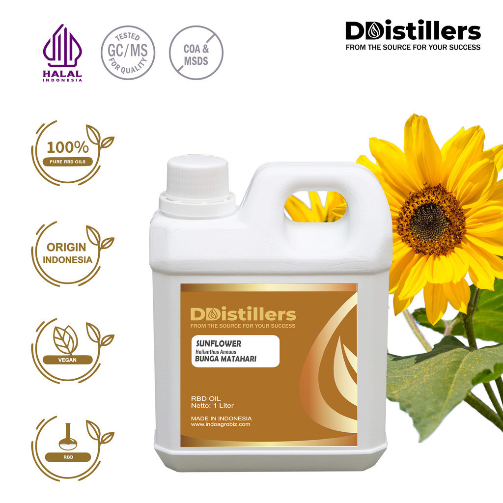 

Minyak RBD Sunflower / Bunga Matahari RBD Murni 100%, 500ML-1L HDPE
