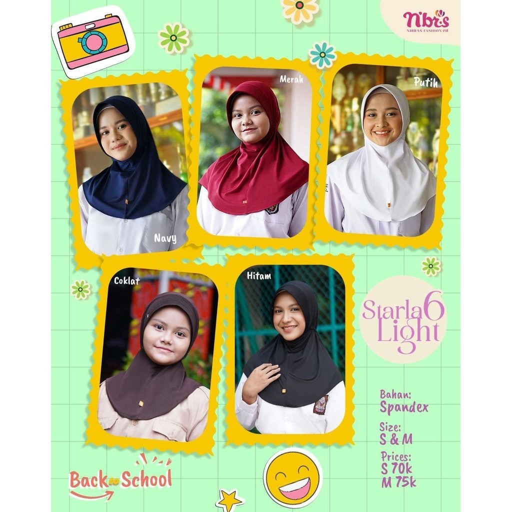Fashion nibras store Hijab Insta Starla Light 6 by Nibras