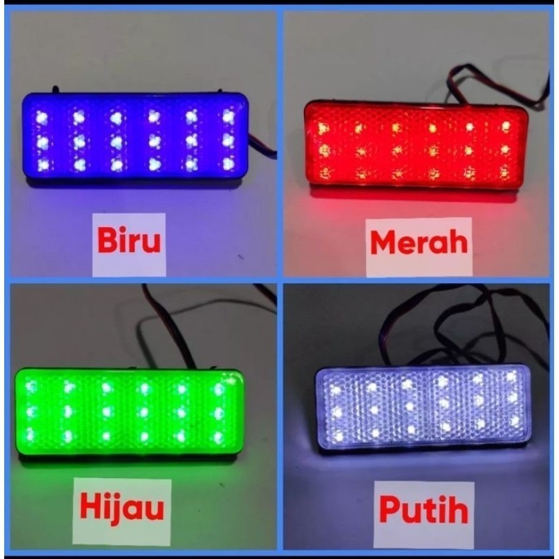 [ DELSER MOTOR ] LAMPU REM LED STOP TAMBAHAN VARIASI SENJA DIAM REM KEDIP 2 MODE LAMPU BELAKANG MATA