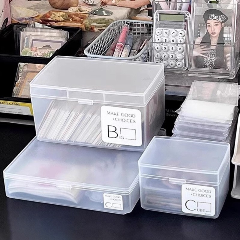 

Kpop Photo Card Storage Box Cards Storage Box Idol Photo Table Organizer Office Organizers Stationery Organizer 포토카드 보관함