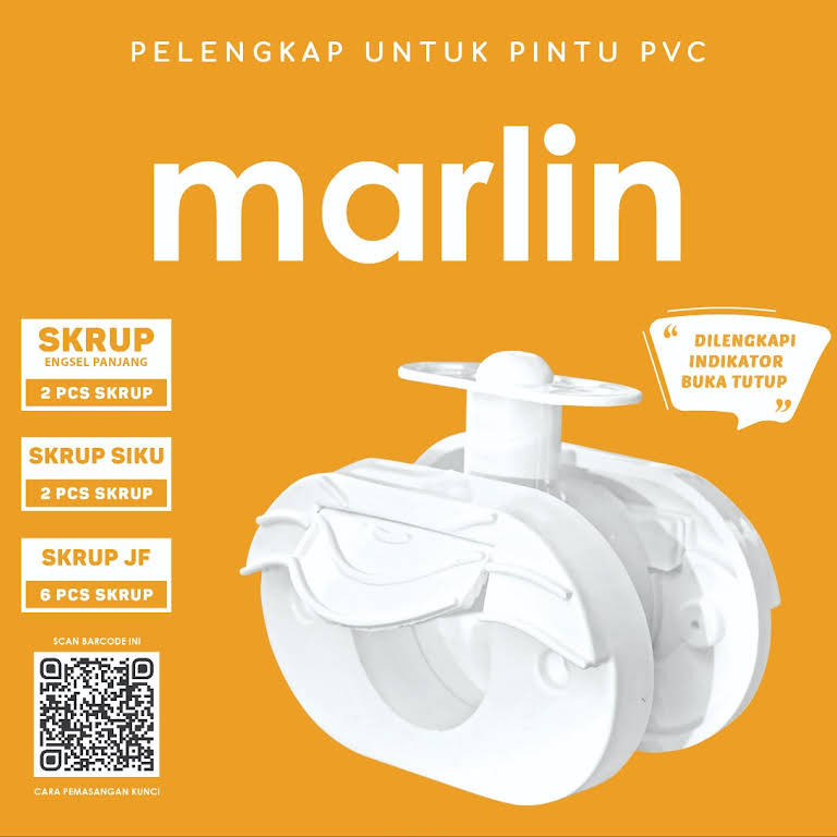 Kunci pintu kamar mandi pvc marlin/Kunci Pintu PVC