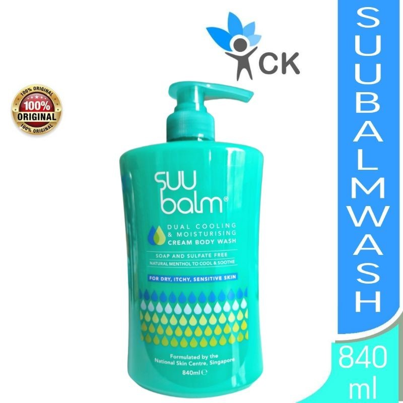 SUU BALM BODY WASH 100 / 420 / 840 ML Dual Cooling & Moisturising Cream Body Wash for Dry Itchy Sens