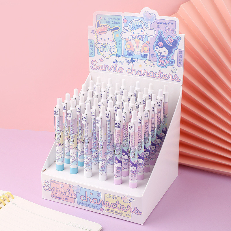 

( OTH1037 ) ( DIJUAL SATUAN ) ( Kids ) Alat tulis pensil mekanik - sanrio cinnamoroll kuromi pochacco - blue biru purple ungu pink merah muda