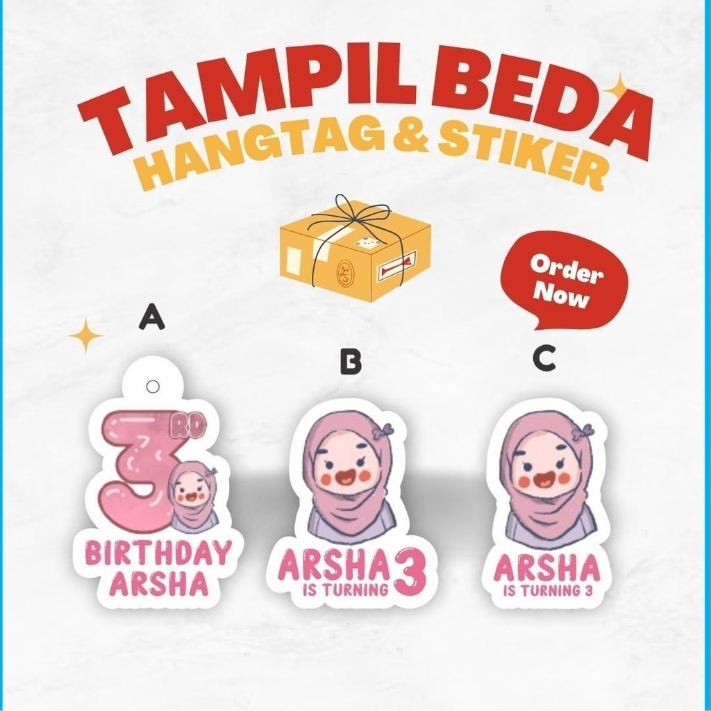

LabelPrint - (20pcs) Hang tag & stiker ulang tahun edisi KIDS label tag murah hang tag ulang tahun tag souvenir