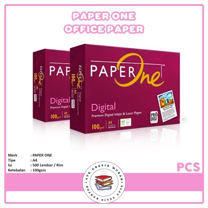 

promo ✨ -Kertas Fotocopy A4 100 Gram Paper One