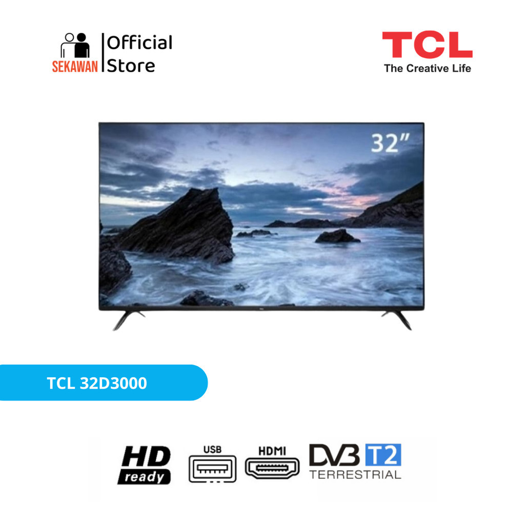 LED TV 32" TCL 32D3000 FULL HD TV DIGITAL 32 INCH - UNIT TV