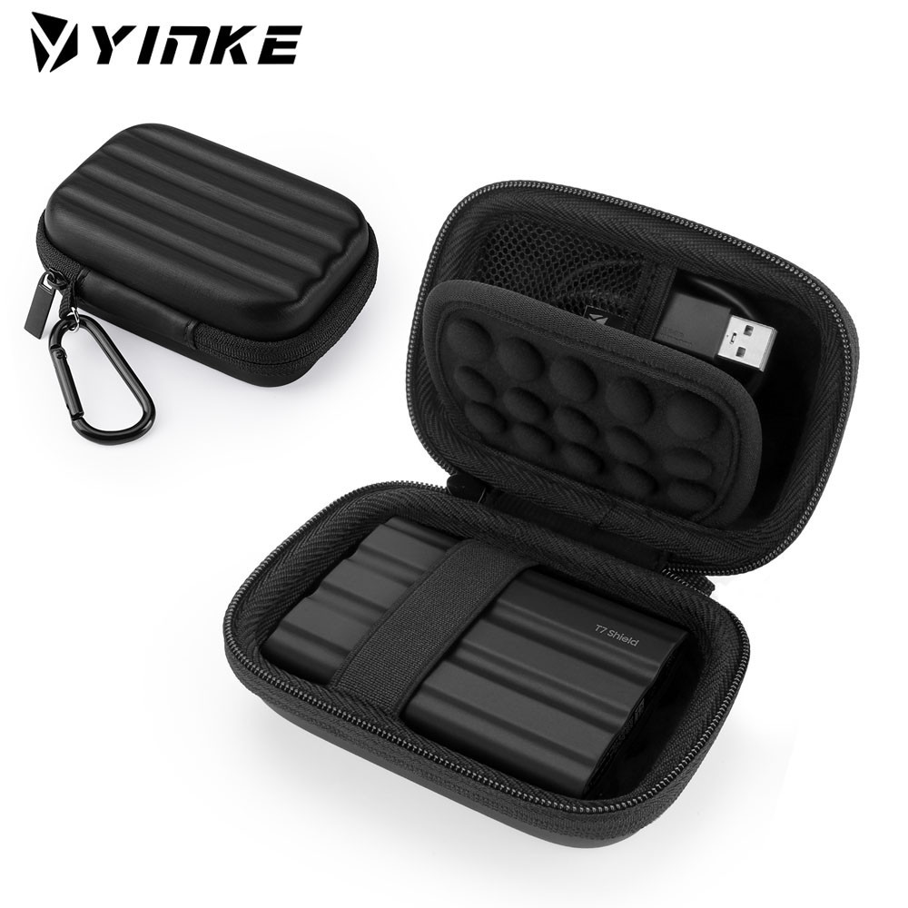 YINKE EVA Hard Case Compatible with Samsung T7 / T7 Touch / Shield SSD Hard Disk Drive Portable Trav