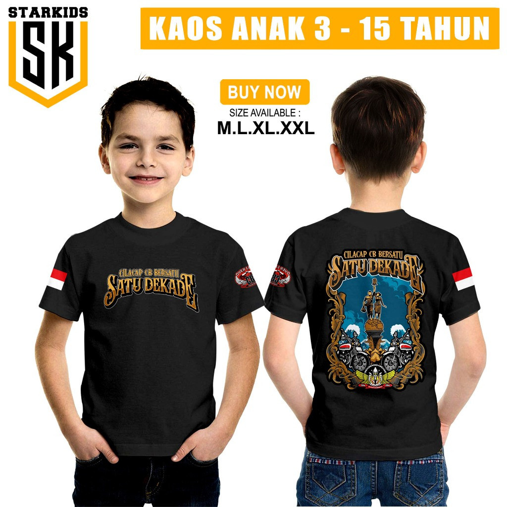 kaos anak Satu Dekade CILACAP CB BERSATU SATU DEKADE CILACAP CB BERSATU