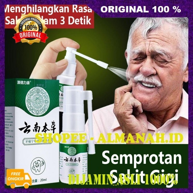 [BISA COD] Spray Pereda Sakit Gigi Obat Gigi Semprot Obat Herbal Sakit Gigi Berlubang Anak dan Dewas