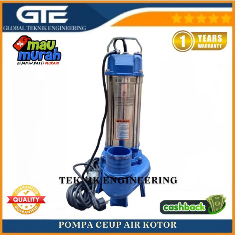 Pompa Celup Air Kotor 4inchi Kuras banjir Submerisble pump 2hp