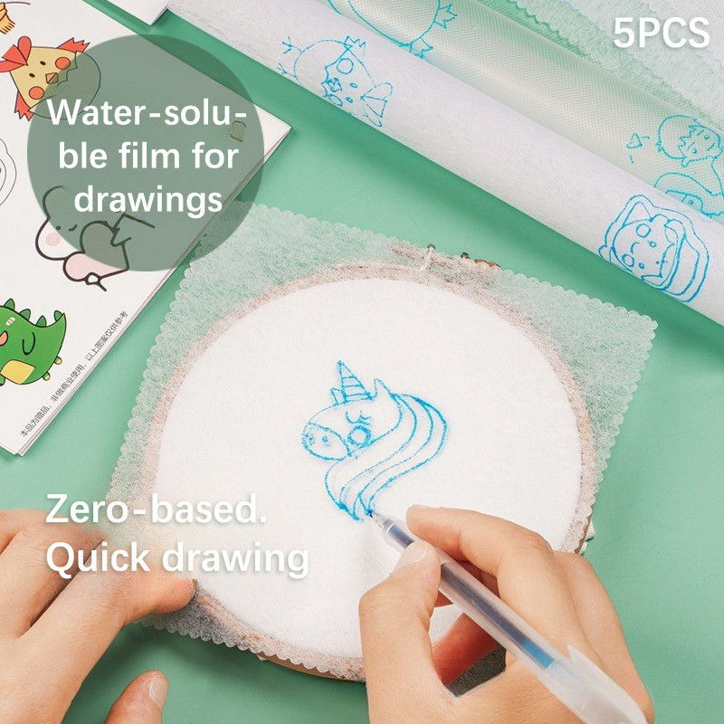 

Embroidery Stabilizer Paper Water Stabilizers Transfer Soluble Clear Film Decorative Shirt Wash Topping Fabric Sticky Machine