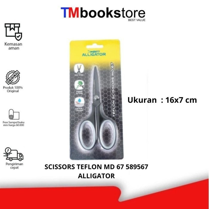 

SCISSORS TEFLON MD 67 589567 ALLIGATOR GUNTING TMBOOKSTORE