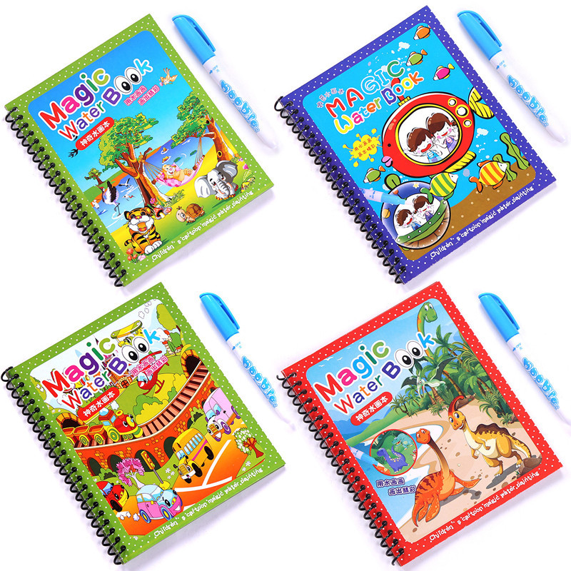 

1PCS Magic Water Drawing Book Montessori Coloring Doodle & Magic Pen Painting Drawing Board For Kids Toys Birthday Gift DS19