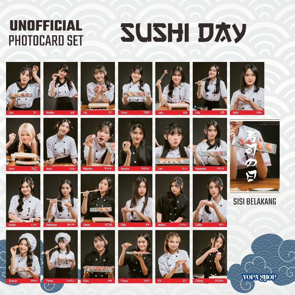 PC Photocard JKT48 Member Unofficial / Fanmade Edisi "Sushi Day"