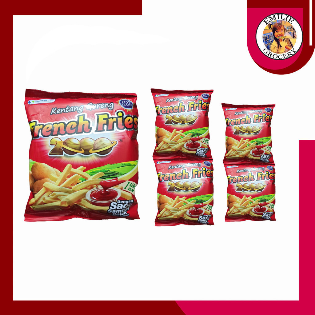 

French Fries 2000 Berbagai Ukuran 8gr 10 Pcs / 16gr 10 Pcs / 138gr 1Pc