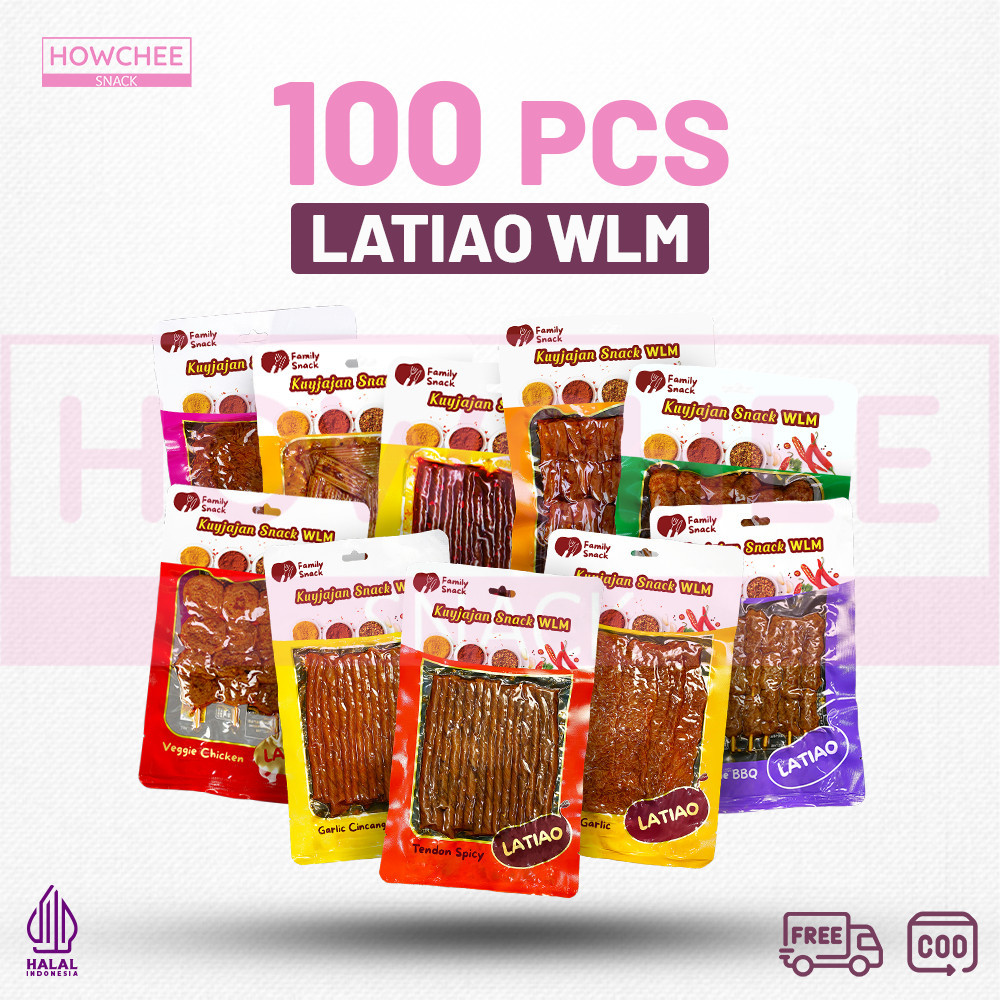 

Latiao [100 pcs] [GROSIR] [HALAL] WLM Gluten Latiao Snack Vegetarian Food Chinese Snack Kembang Tahu