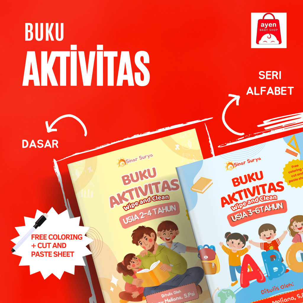 

Buku Aktivas Belajar Anak Wipe And Clean Activity / Buku Balita / Buku anak pra paud 2 3 4 5