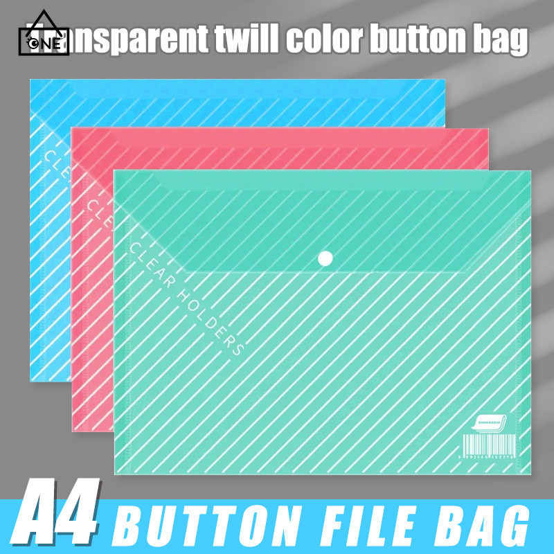 

COD❤️Tas File Diagonal Transparan Tas Gesper Warna-warni Tas File Data Set 3 Potong