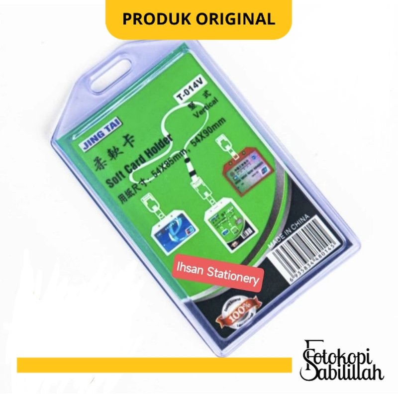 

Tempat Id Card/Id Card Holder 2 Sisi/Bolak Balik (1 Pack)