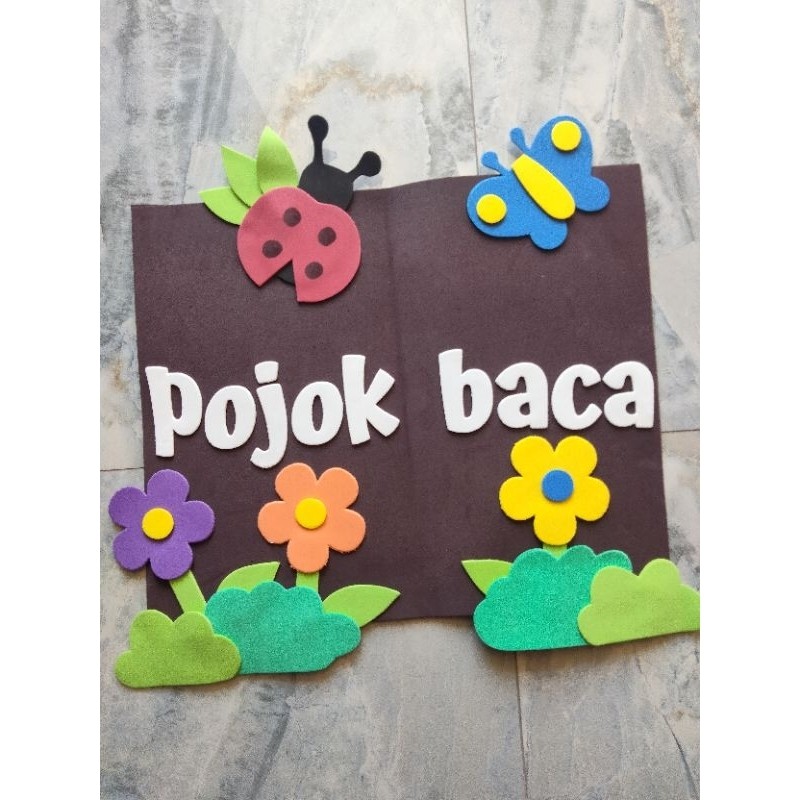 hiasan pojok baca//sudut baca paud tk