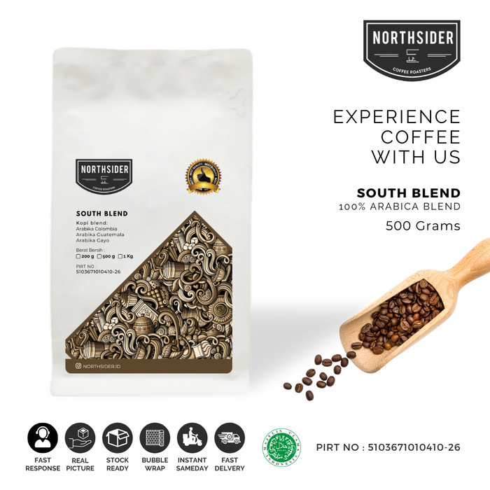 

Northsider Kopi arabika South Blend for Espresso 500g - BIJI KOPI