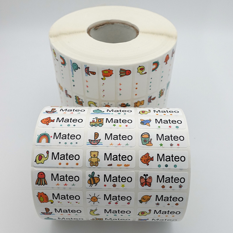 

120Pcs Name Tag Sticker Customize Waterproof Stickers Children School Stationery Water Bottle Pencil Kawai Name Labels for Kids