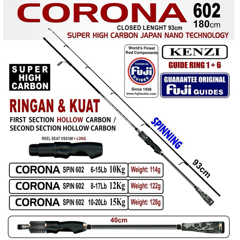 JORAN SPINNING KENZI CORONA 602 RING FULL FUJI