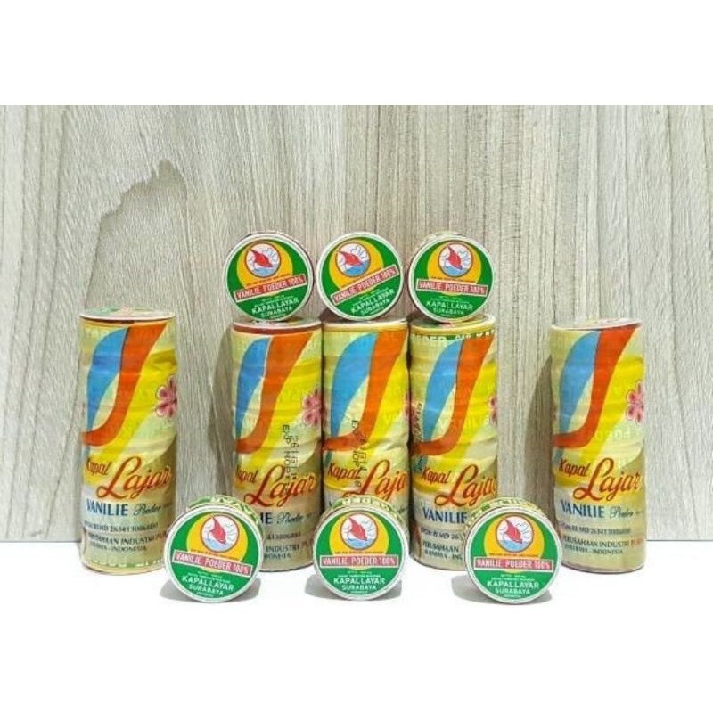 

Vanili Bubuk / Perisa Vanili Powder Cepuk Cap Kapal Layar / Per Pack