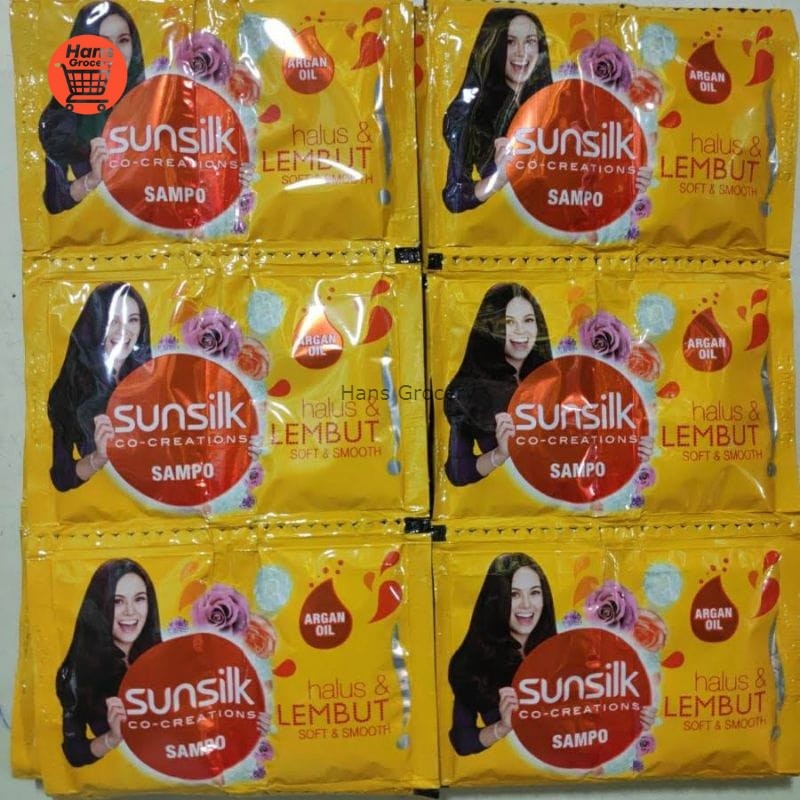 HANS SUNSILK SHAMPO SACHET / SHAMPO SUNSLIK 1 RENCENG ISI 12 PCS Kosmetik Unilever