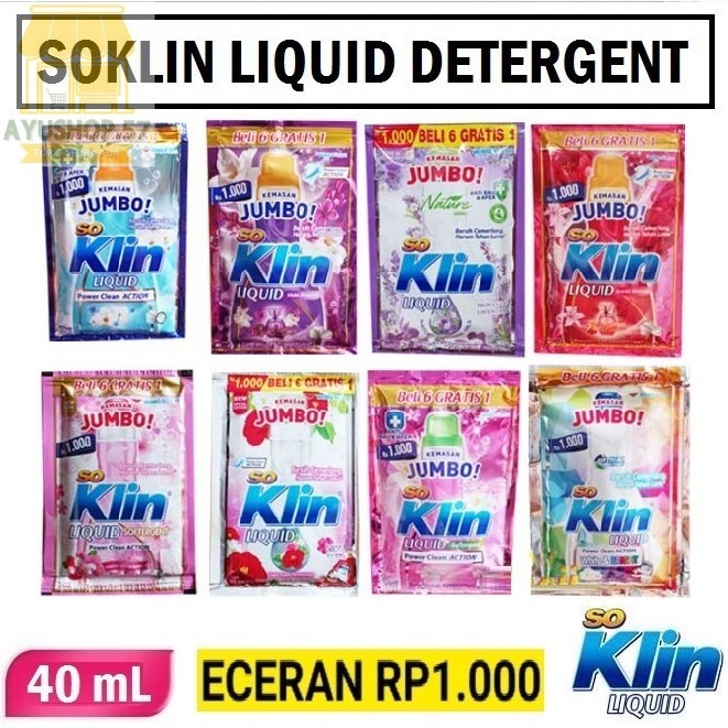 

Soklin Liquid Detergent 12x40ml (Rp 1000) - Scarlet Blossom - AYUSHOP57